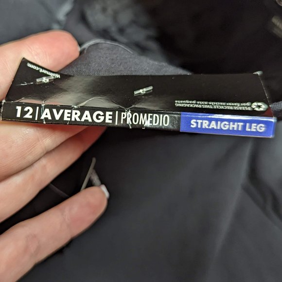 NWT George Millennium Black Straight Leg Pant Average Length Size 12 - Picture 13 of 15